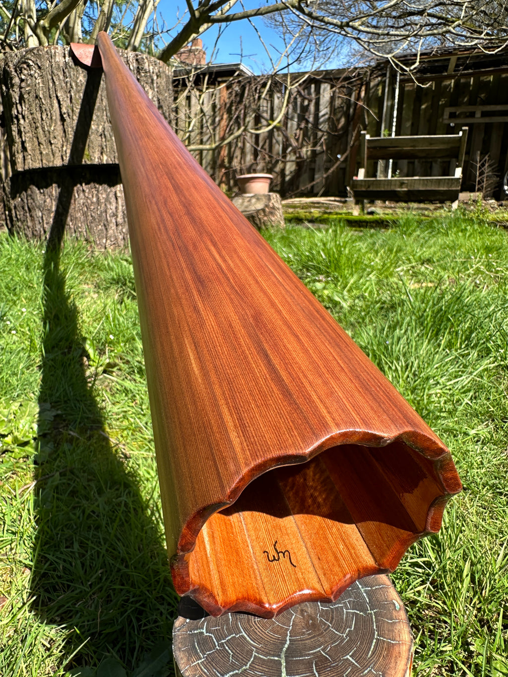 Wooden Didgeridoo - Strip Didge