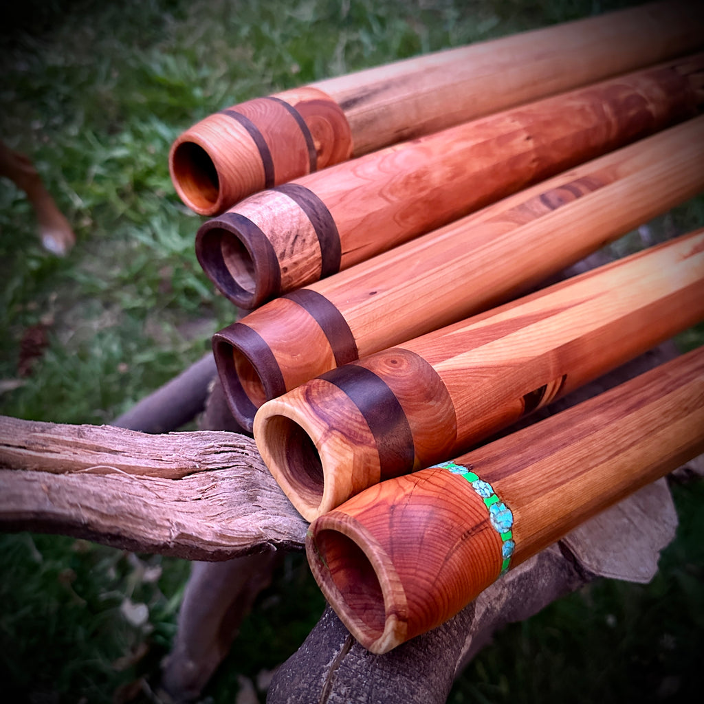 Wooden Didgeridoo - Strip Didge